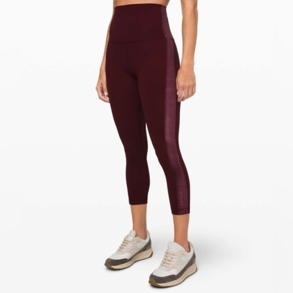 Lululemon Align Super High-Rise Crop *Velvet Garnet size 8 - Picture 1 of 8